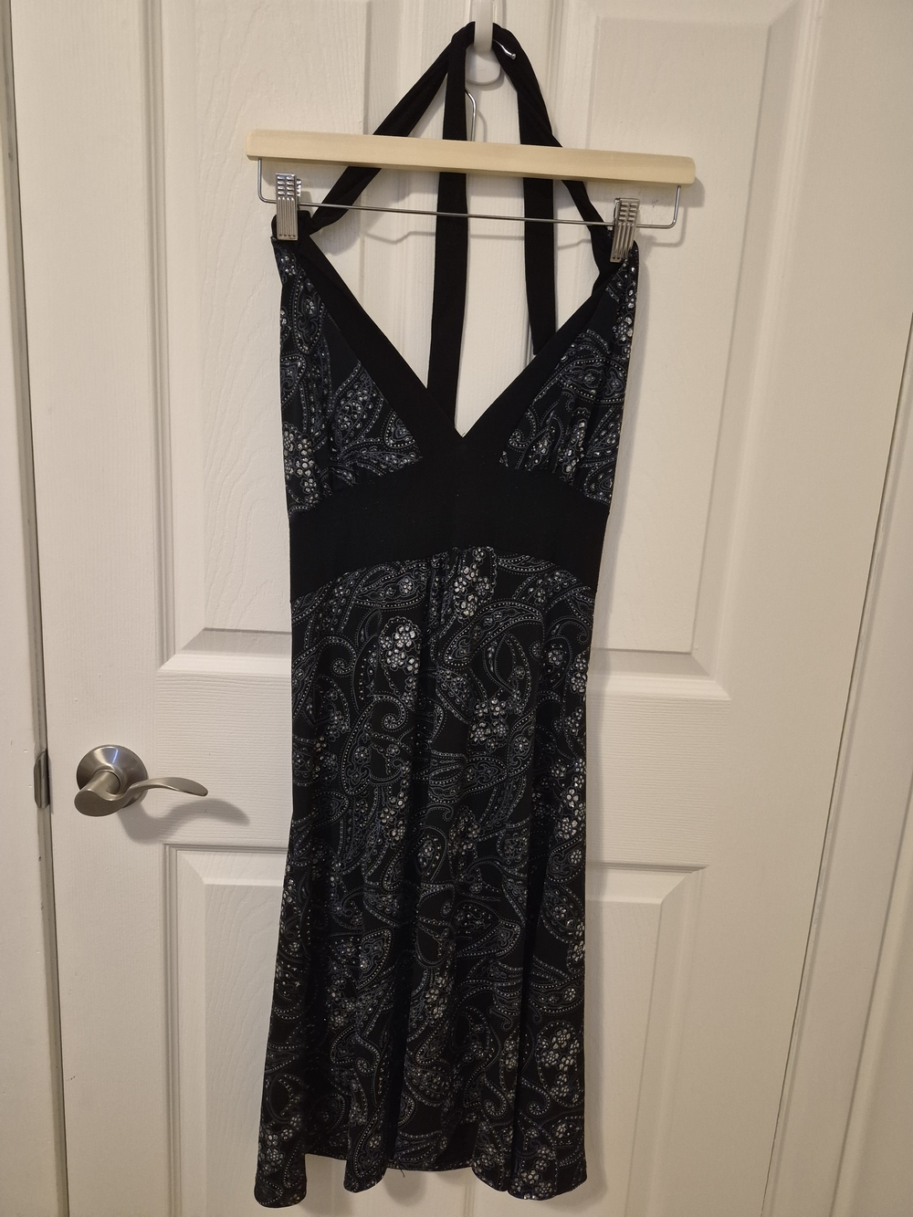 Black Paisley Halter Dress - Elegant Women's Summer Dress Y2K Vibe